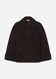 Double Faced Wool Peacoat - Brown - CO Collections